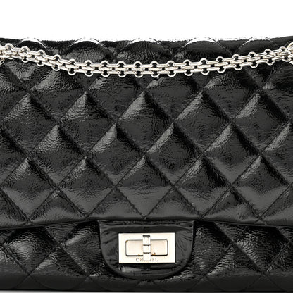 Chanel Distressed Patent Quilted 2.55 Reissue 227 Flap Black 8 of 10