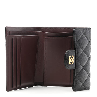Chanel Caviar Quilted Compact Flap Wallet Black 5 of 8
