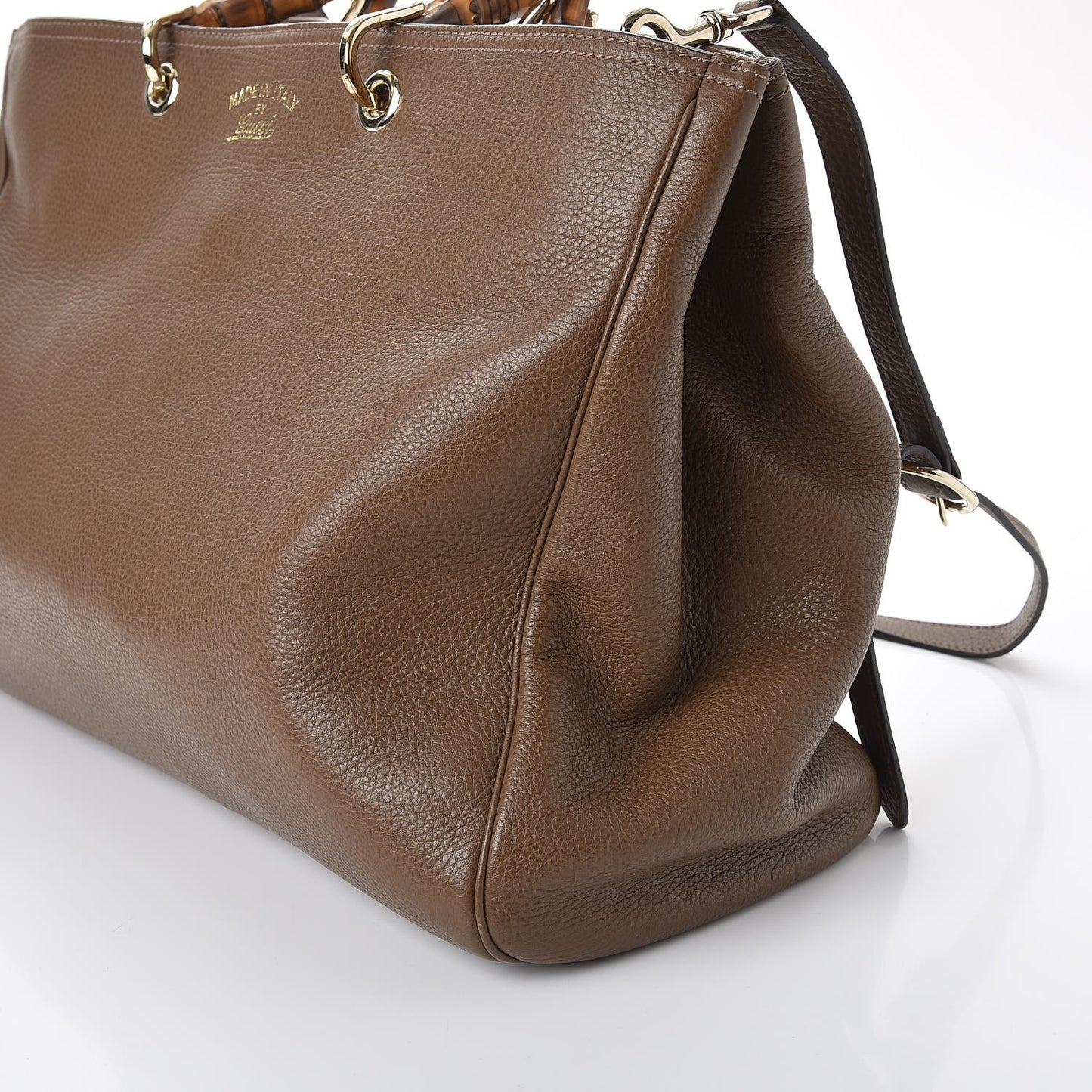 Cellarius Calfskin Large Bamboo Shopper Tote Acero