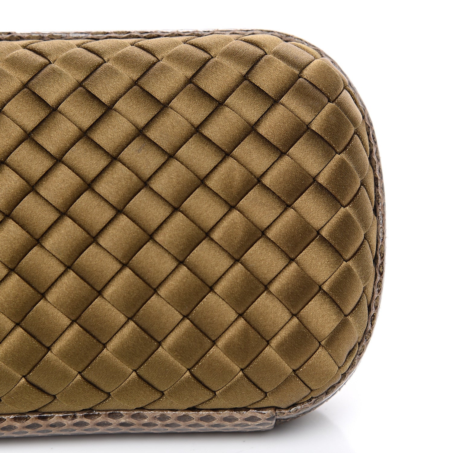 Bottega Veneta Satin Intreccio Impero Ayers Stretch Knot Clutch Light Brown 9 of 11