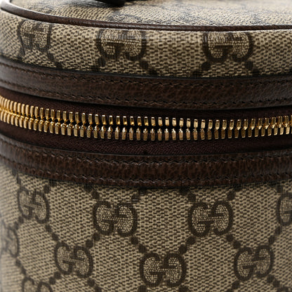 Gucci GG Supreme Monogram Textured Calfskin Web Ophidia Vanity Cosmetic Case Beige Ebony New Acero 8 of 9