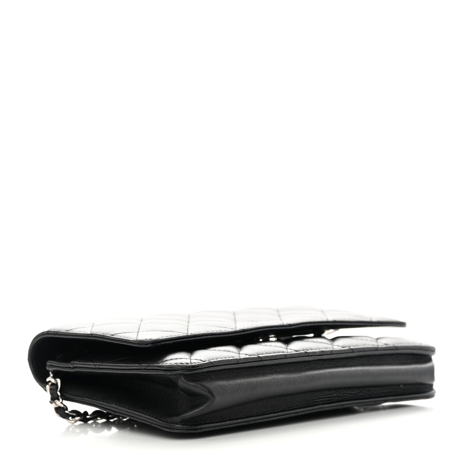 Chanel Lambskin Quilted Wallet On Chain WOC Black 4 of 17