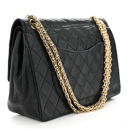 Chanel Lambskin Quilted Medium Double Flap Bijoux Chain Black 3 of 19