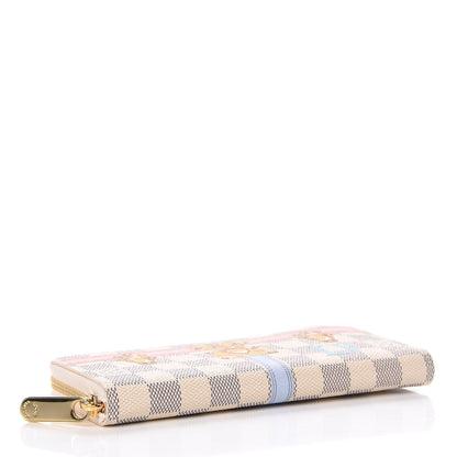 Louis Vuitton Damier Azur Summer Trunks Clemence Wallet 4 of 8