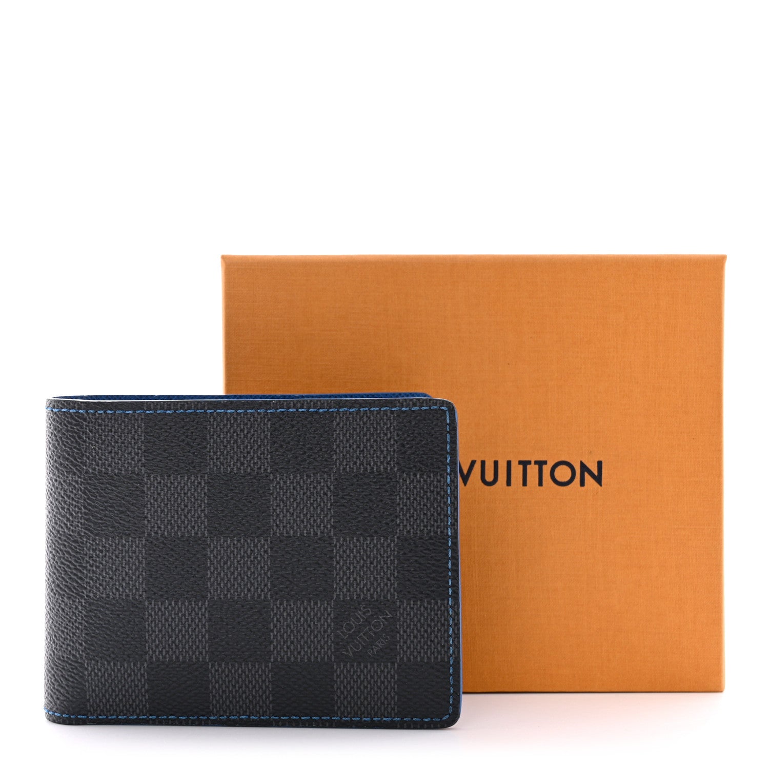 Louis Vuitton Damier Graphite Slender Wallet Blue 7 of 7