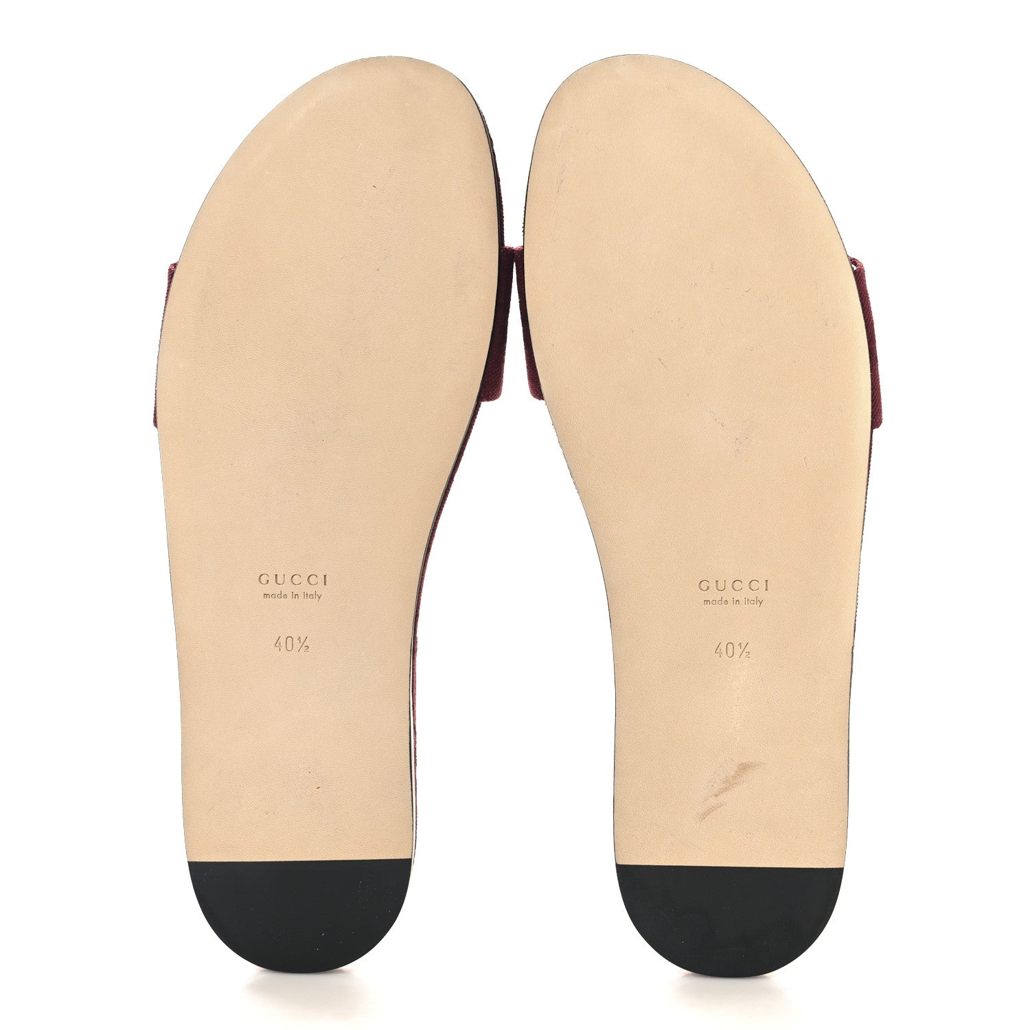 Gucci Canvas GG Monogram Horsebit Flat Slide Sandals 40.5 Rosso Ancora 6 of 10