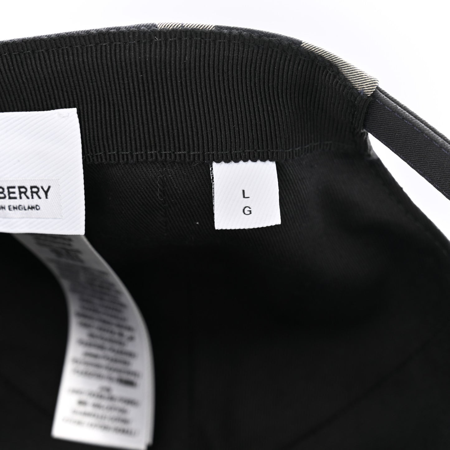 Technical Cotton Check Baseball Cap L Blue Grey