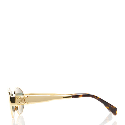 Celine Metal Triomphe 01 Sunglasses CL40235U Gold Green 3 of 8