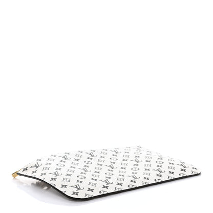 Louis Vuitton Monogram Giant Neverfull MM GM Pochette White 4 of 7