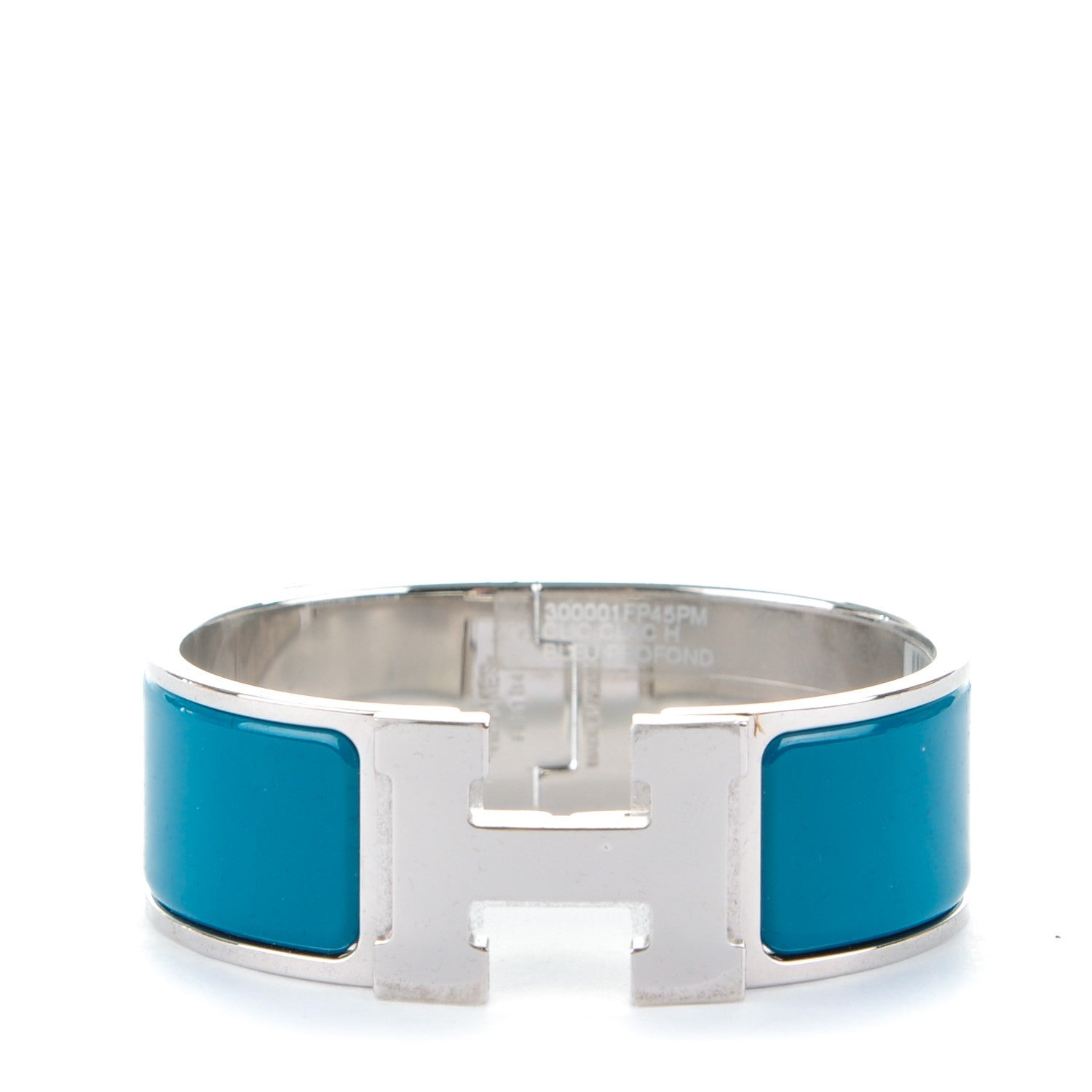 Hermes Enamel Wide Clic Clac H Bracelet PM Bleu Profond 1 of 4
