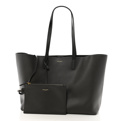 Saint Laurent Calfskin Large Shopping Tote Storm 2 of 13