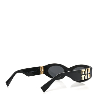 Miu Miu Acetate Oval Glimpse Sunglasses SMU11W Black 4 of 7