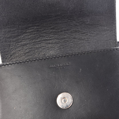 Saint Laurent Calfskin Hair Monogram Crossbody Bag Black 7 of 8