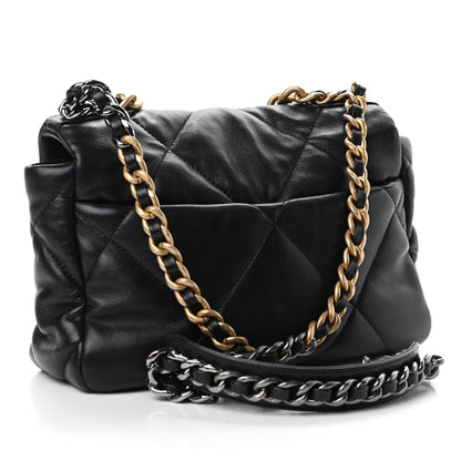 Chanel Goatskin Quilted Medium Chanel 19 Flap Black 3 of 10