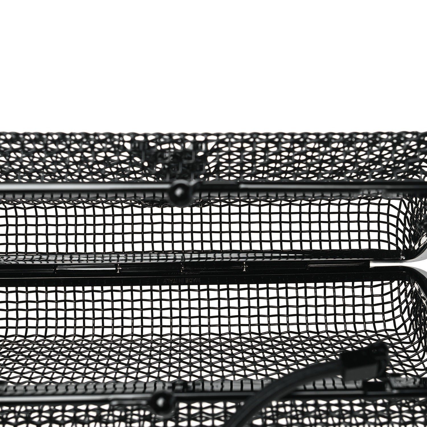Saint Laurent Brass Lambskin Monogram Cassandre Cage Bag Black 5 of 10