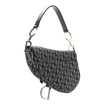 Christian Dior Monogram Saddle Bag Blue 3 of 9