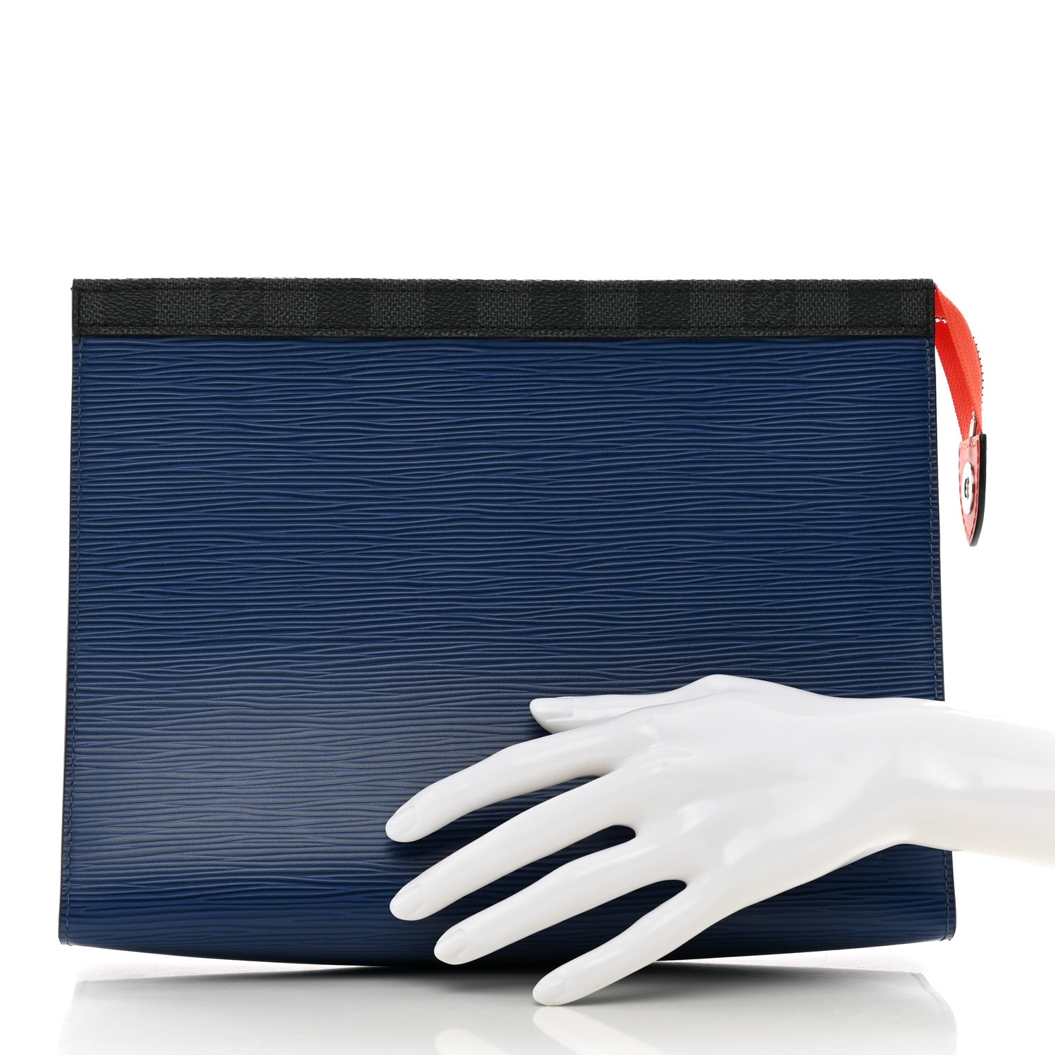 Louis Vuitton Epi Damier Graphite Pochette Voyage MM Blue Grey 2 of 7