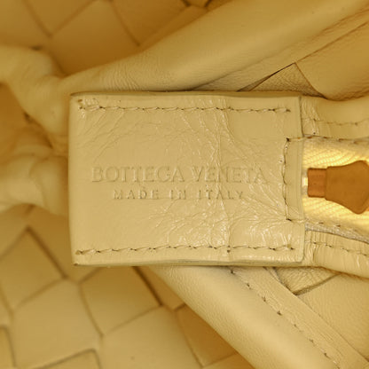 Bottega Veneta Calfskin Intrecciato Metallic Knot Small Loop Crossbody Bag Ice Cream 6 of 9