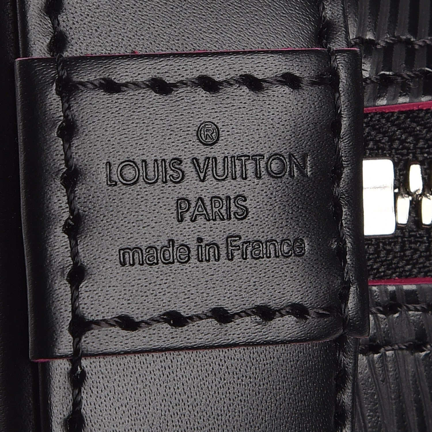 Louis Vuitton Epi Alma BB Black Hot Pink 7 of 8