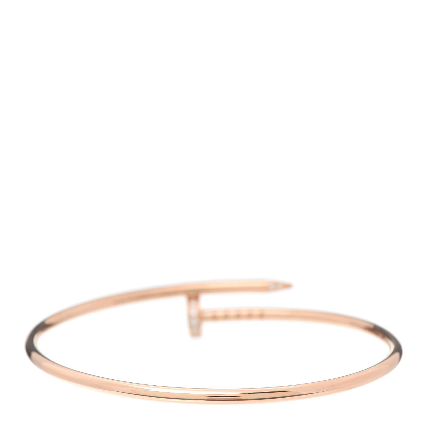 18K Pink Gold Diamond Small Juste Un Clou Bracelet 16