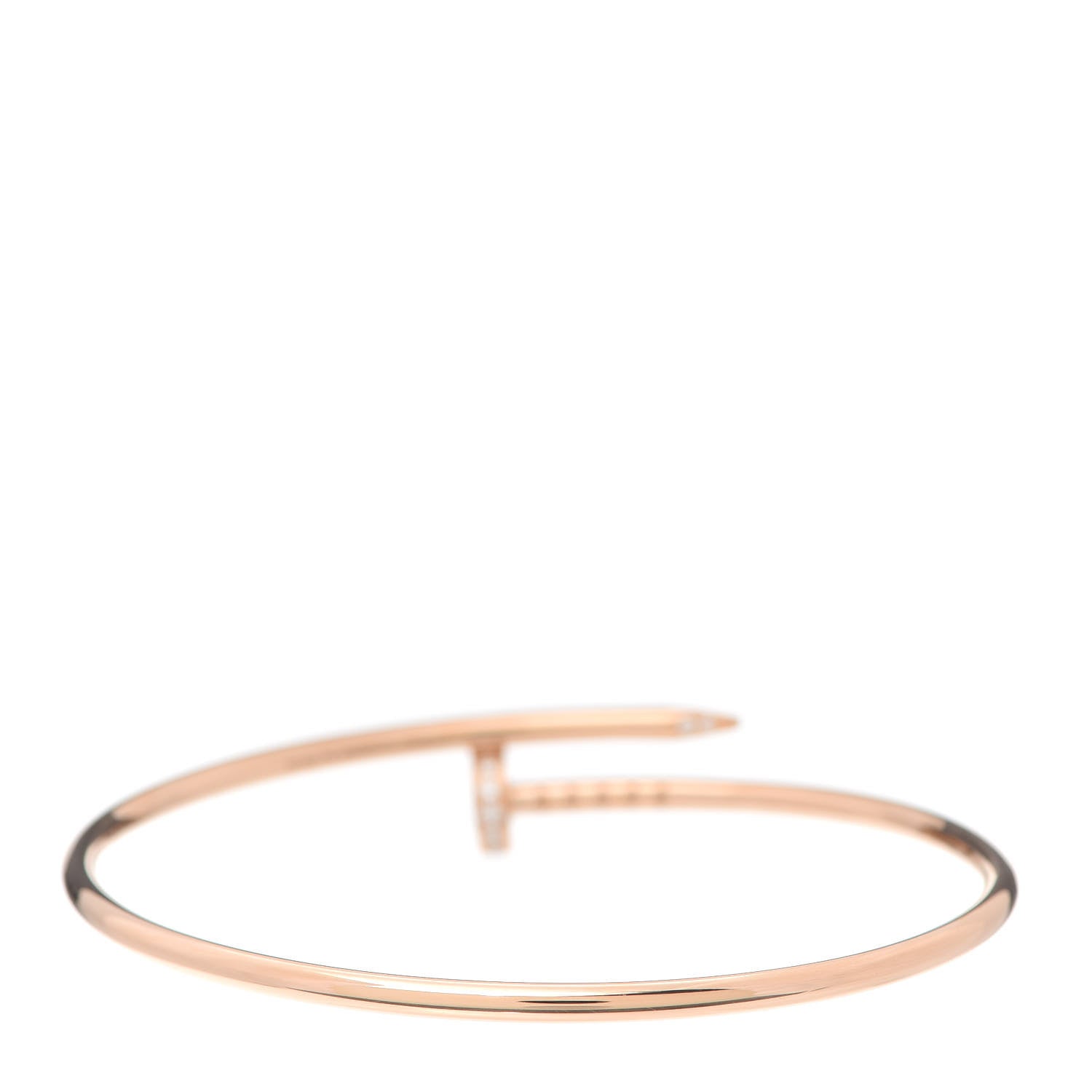 Cartier 18K Pink Gold Diamond Small Juste Un Clou Bracelet 16 3 of 4