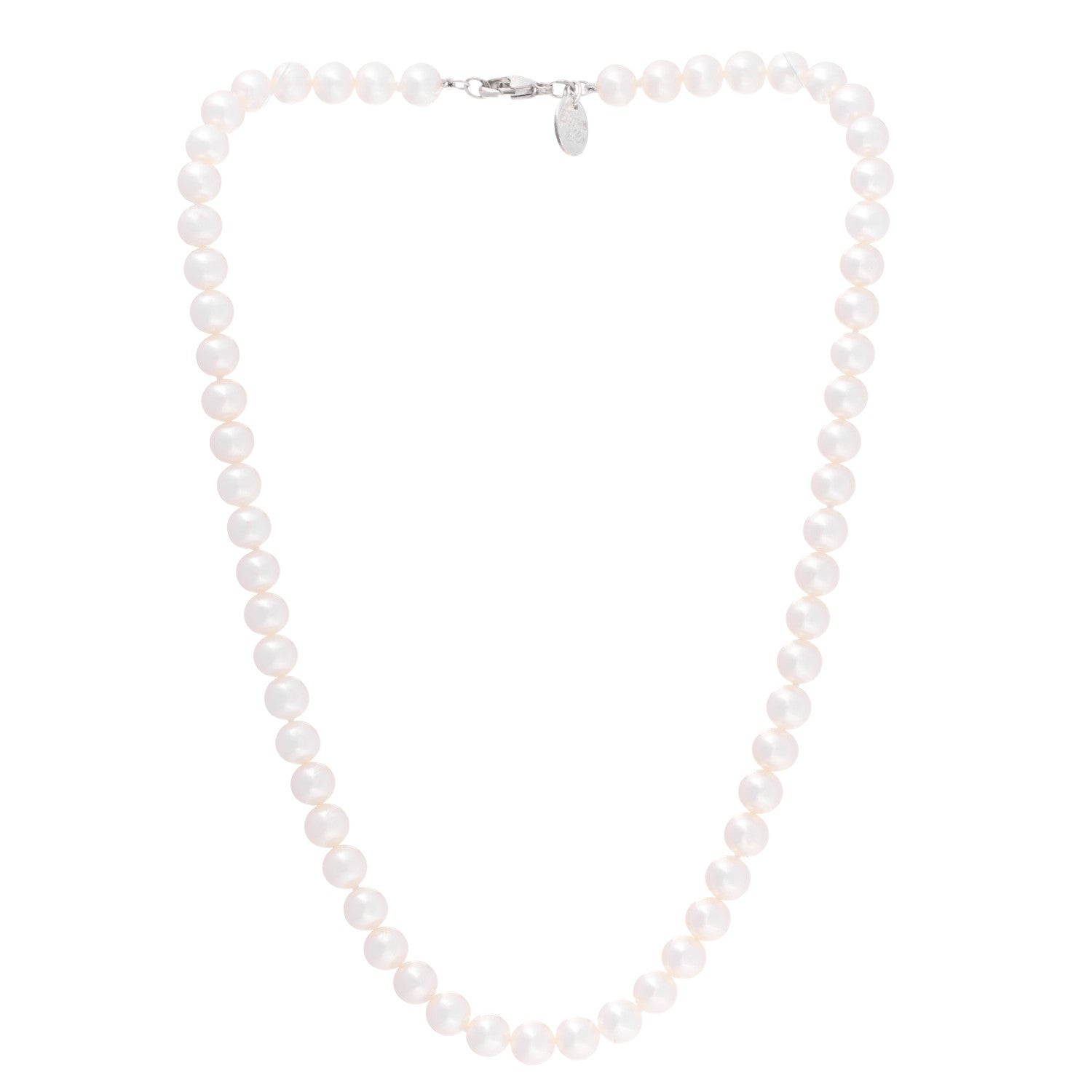 Tiffany Sterling Silver Freshwater Pearl 6-7mm Ziegfeld Necklace 3 of 6