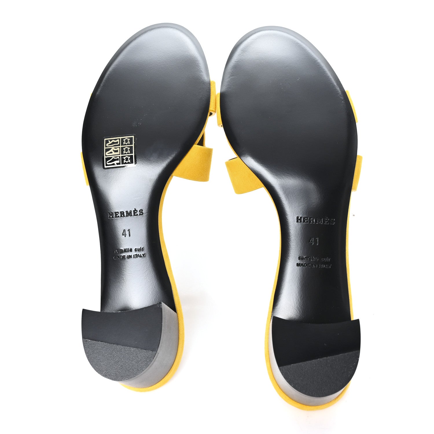 Hermes Suede Goatskin Oasis Sandals 41 Jaune Sable 6 of 10