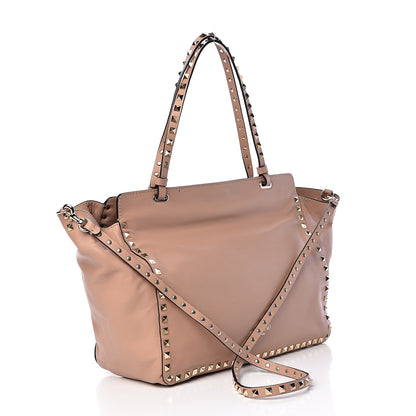 Valentino Garavani Vitello Medium Rockstud Tote Soft Noisette 3 of 12