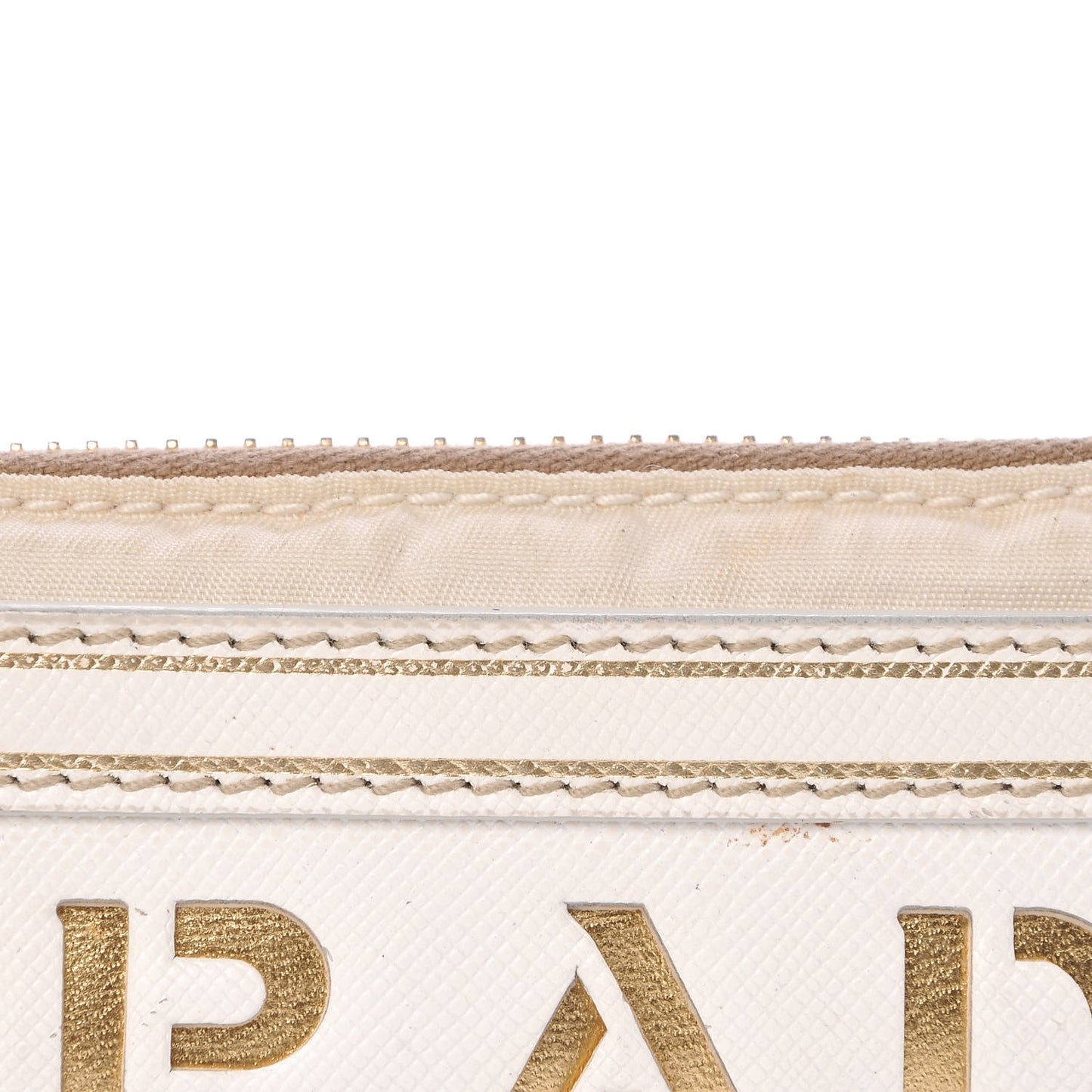 Tessuto Nylon Saffiano Logo Crossbody Bag Talco
