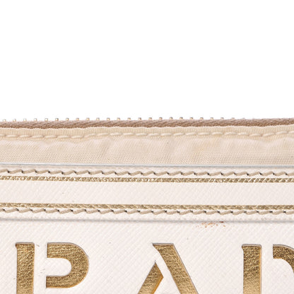 Prada Tessuto Nylon Saffiano Logo Crossbody Bag Talco 9 of 14