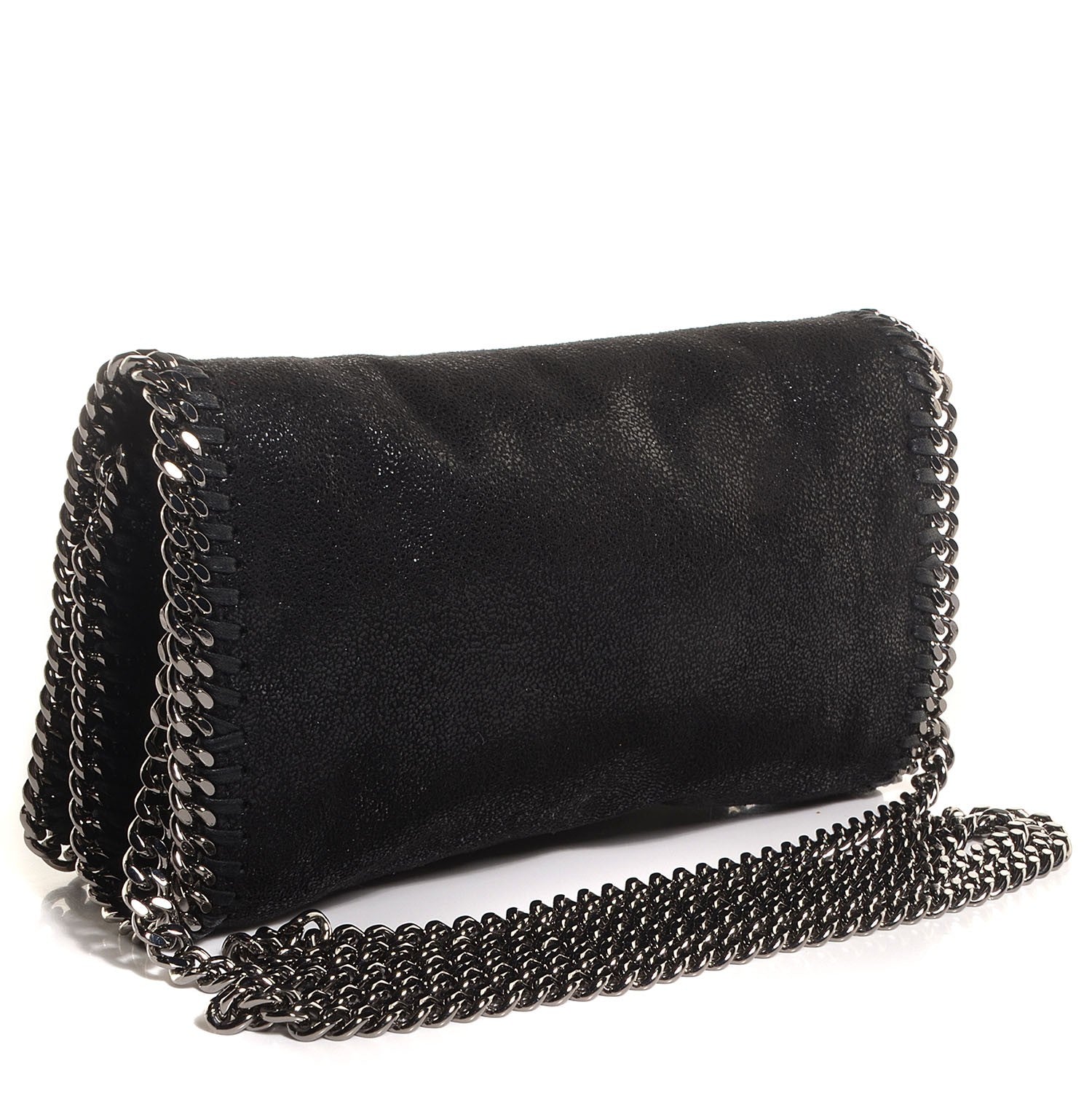 Stella McCartney Faux Leather Shaggy Deer Falabella Crossbody Bag Black 3 of 9