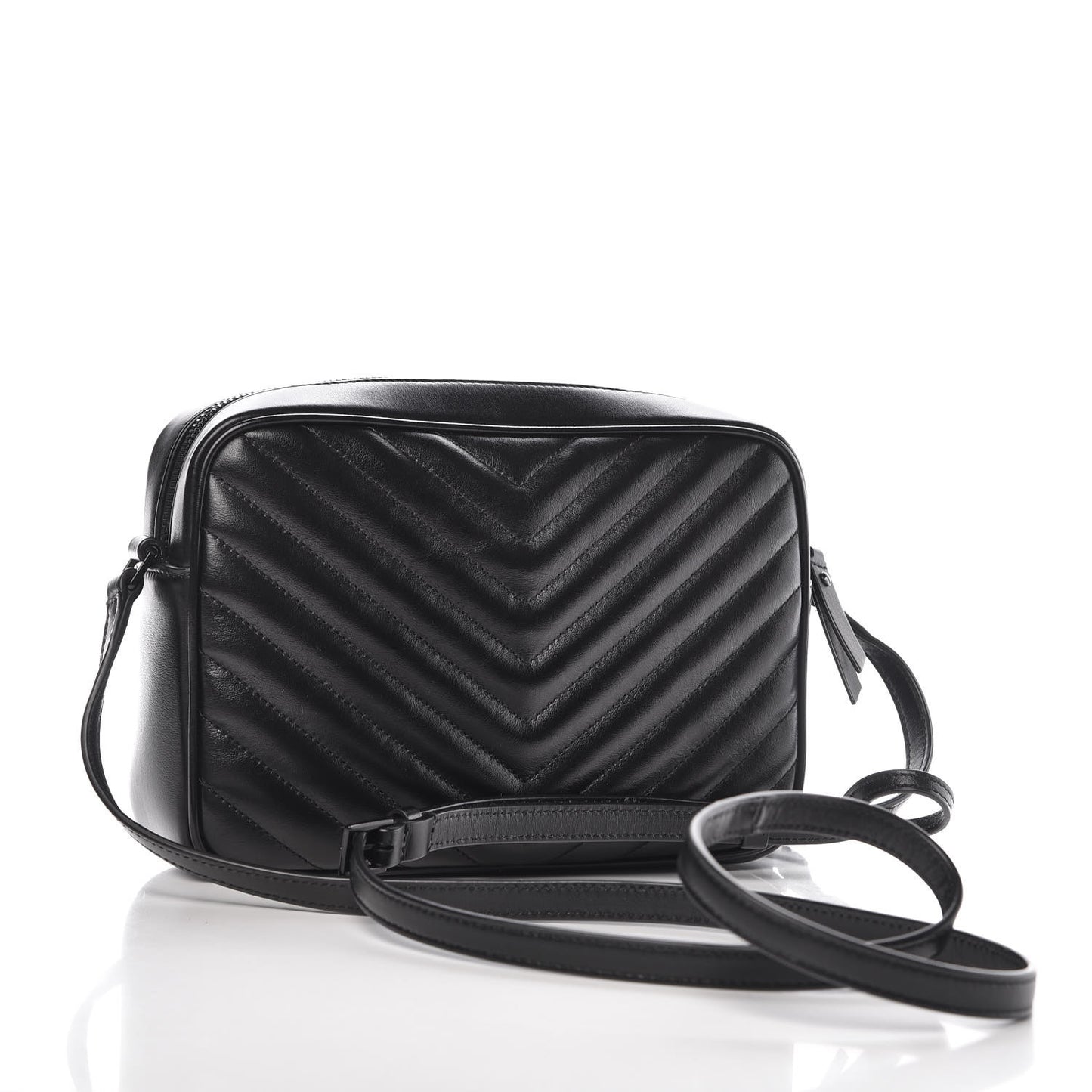Calfskin Matelasse Monogram Lou Camera Bag Black