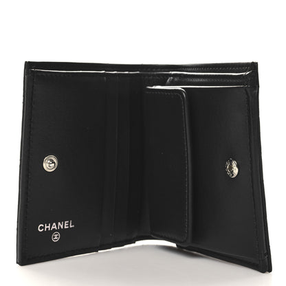 Chanel Calfskin Quilted Compact Bifold Wallet So Black 5 of 9