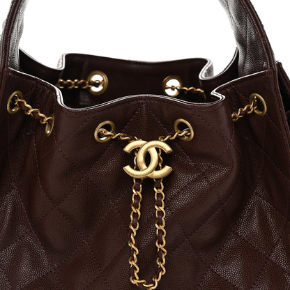 Chanel Caviar Quilted Small Chanel 25 Handbag Dark Brown 8 of 10