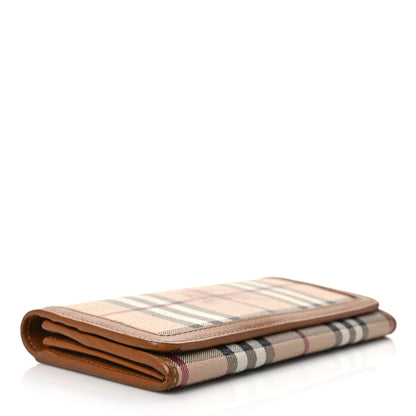 Burberry Haymarket Check Penrose Continental Wallet Chocolate 4 of 8