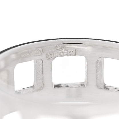 Gucci Sterling Silver Cutout Ring 52 6 5 of 5