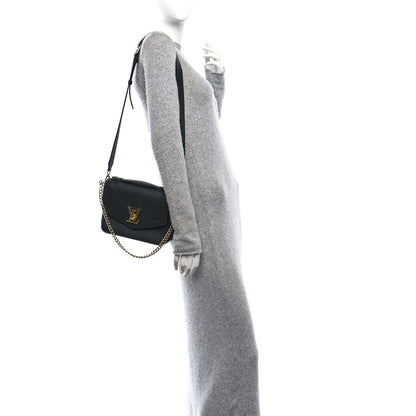 Louis Vuitton Grained Calfskin Lockme Oxford Black 2 of 9