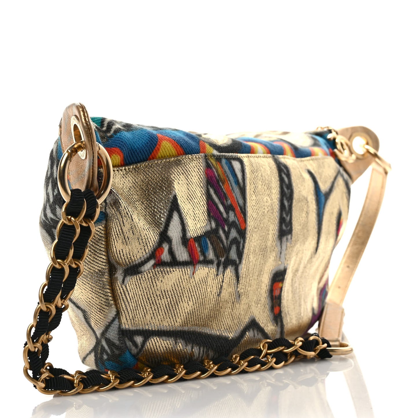 Graffiti Printed Canvas Street Spirit Waist Belt Bag Multicolor