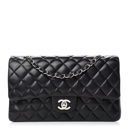 Chanel Lambskin Quilted Medium Double Flap Black 1 of 18
