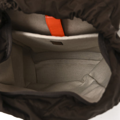Gucci GG Supreme Monogram Medium Ophidia Double Buckle Backpack Beige Ebony Neon Orange 5 of 9