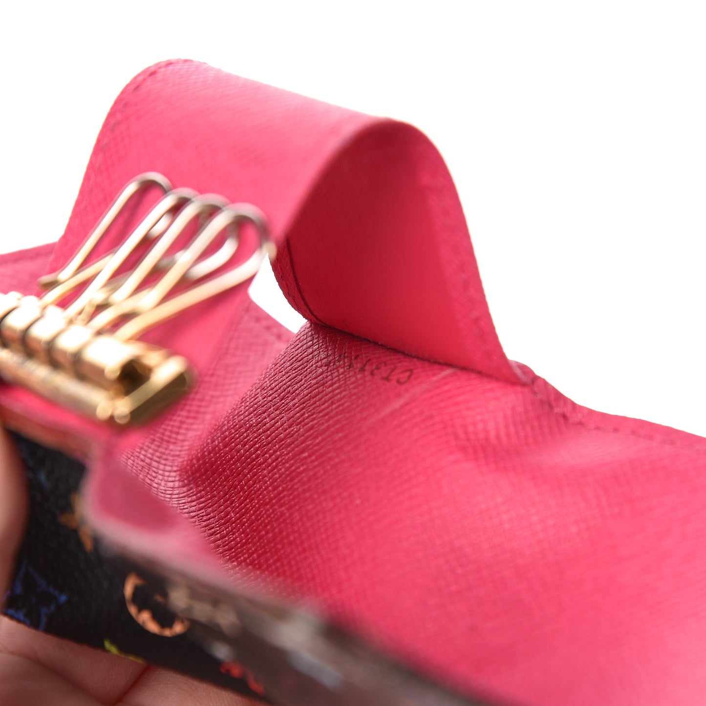 Monogram Multicolor Multicles 4 Key Holder Black Grenade