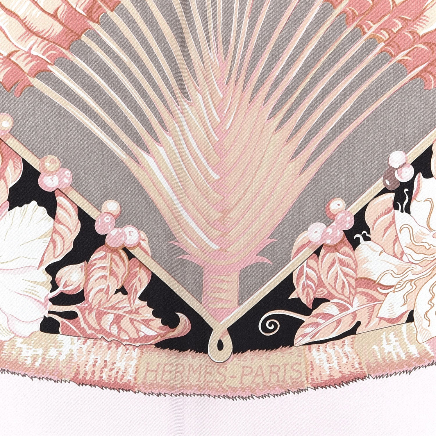 Hermes Silk Aloha Scarf 90 Rose Poudre Bleu Beige 3 of 5