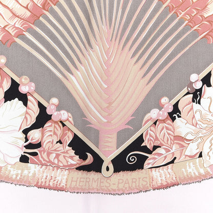 Hermes Silk Aloha Scarf 90 Rose Poudre Bleu Beige 3 of 5