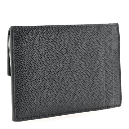 Saint Laurent Grain de Poudre Uptown Card Holder Black 3 of 7