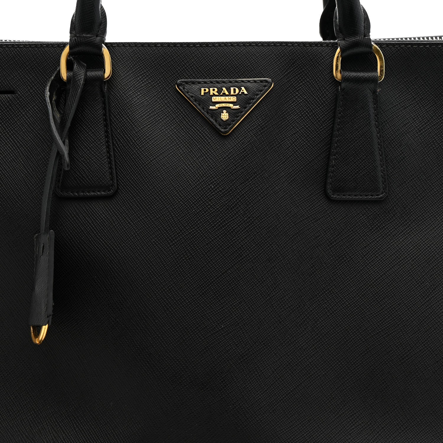 Prada Saffiano Lux Medium Double Zip Black 8 of 13