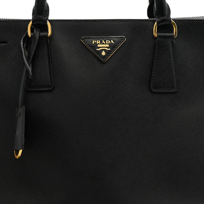 Prada Saffiano Lux Medium Double Zip Black 8 of 13