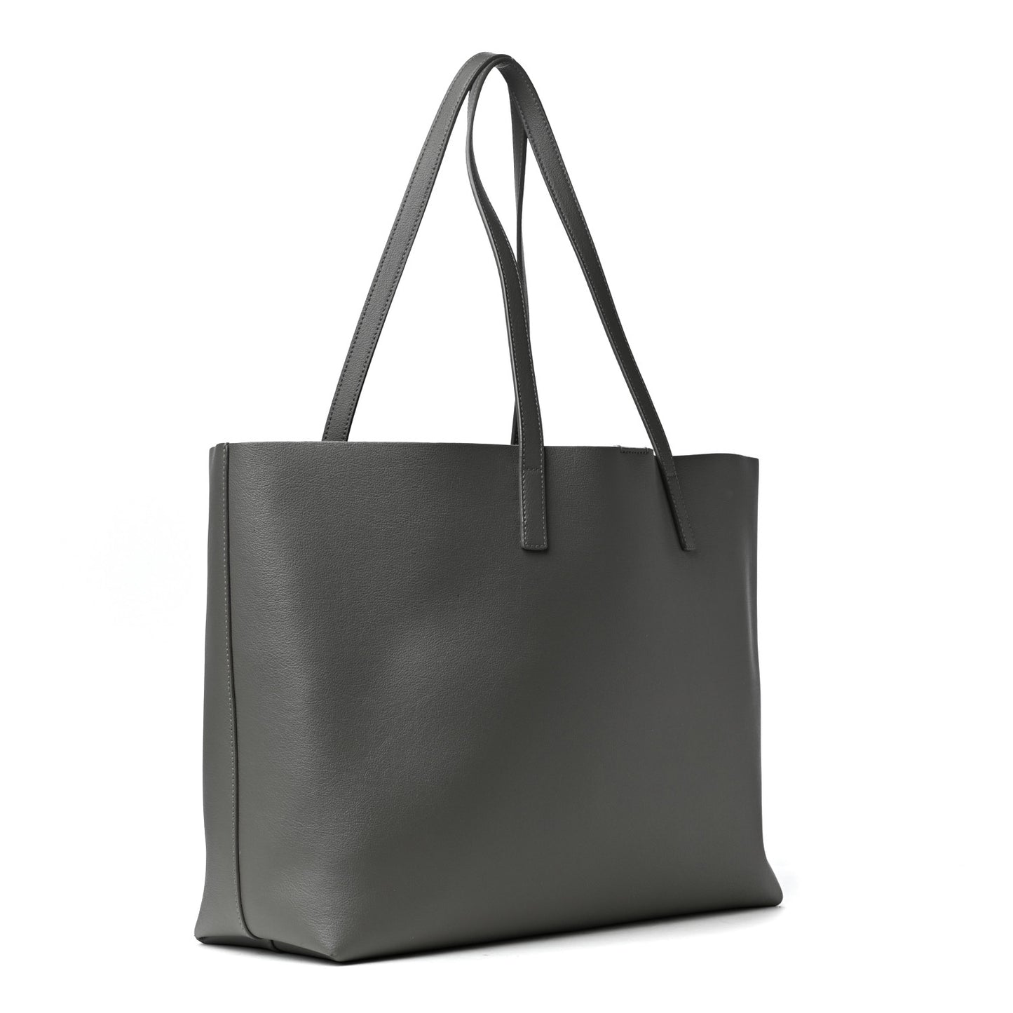 Calfskin Large Shopping Tote Dark Grey