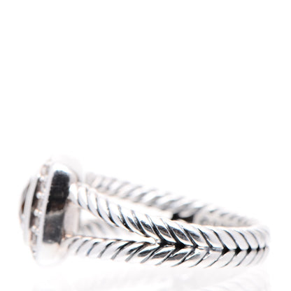 David Yurman Sterling Silver Diamond White Topaz 7mm Petite Albion Ring 51 5.75 4 of 7