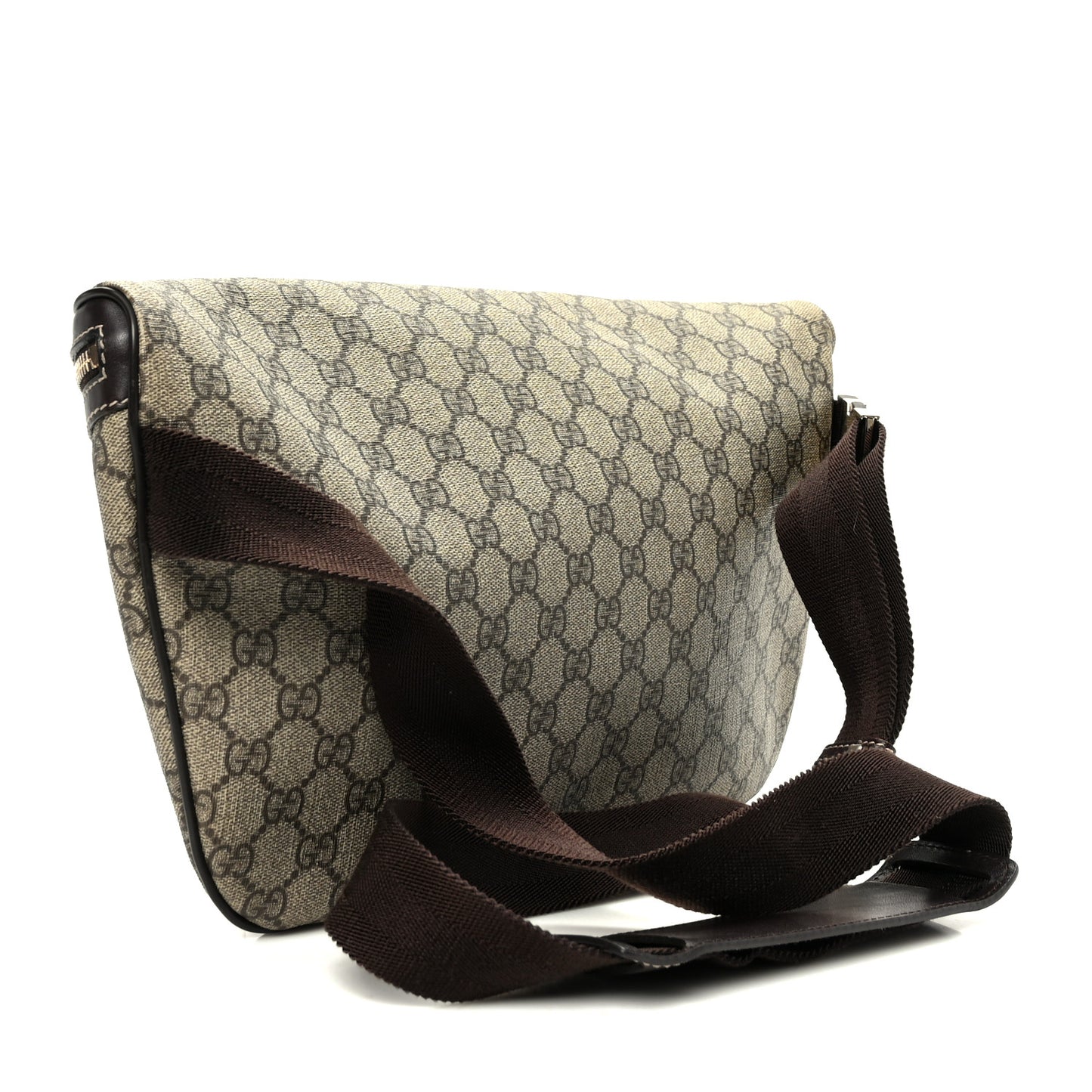 GG Supreme Monogram Belt Bag Dark Brown