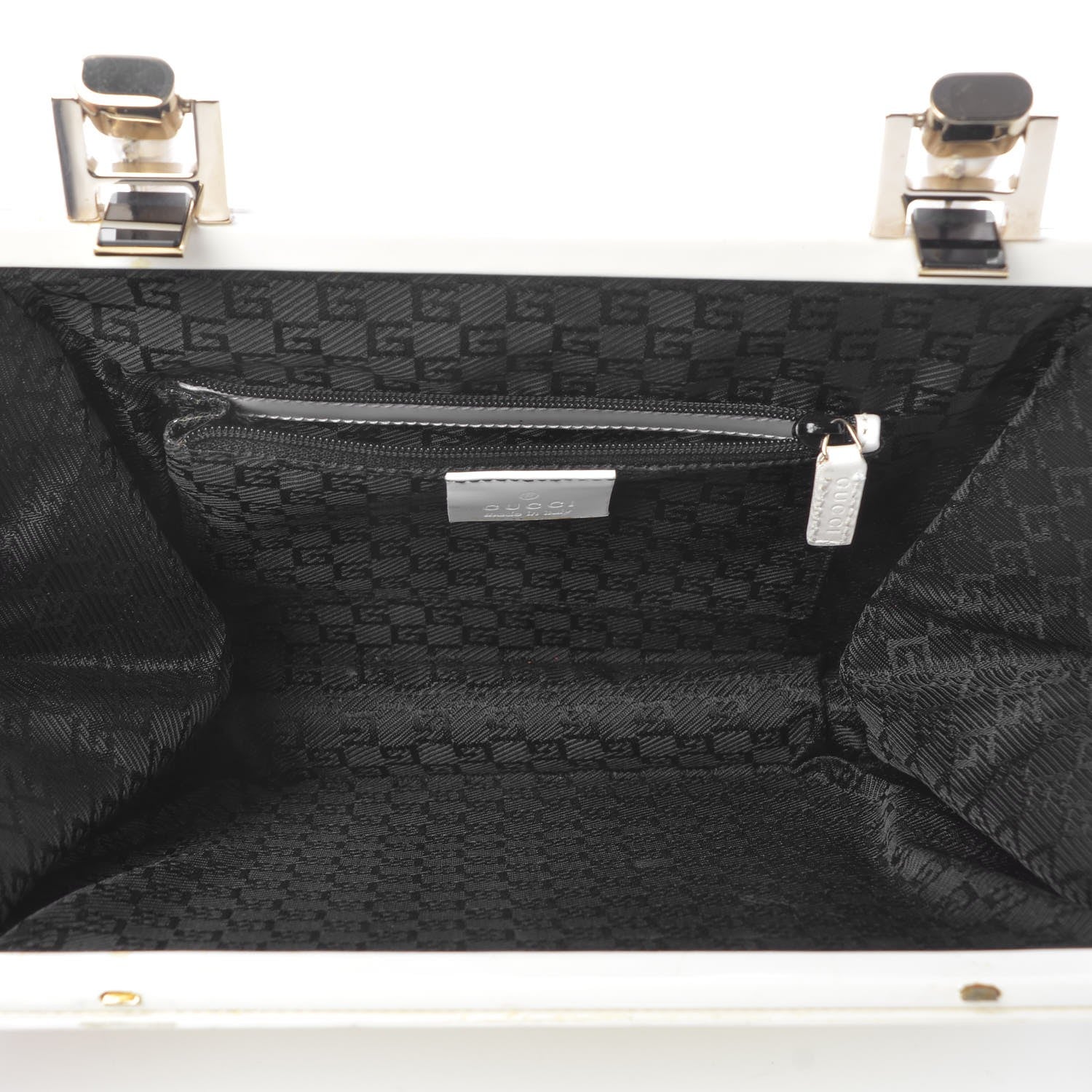 Gucci Calfskin Framed Evening Bag White 5 of 18